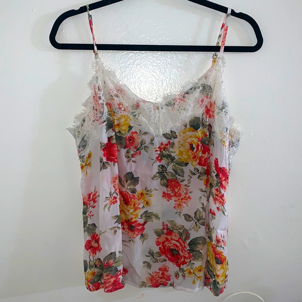 Abercrombie Floral Lace Tank Top